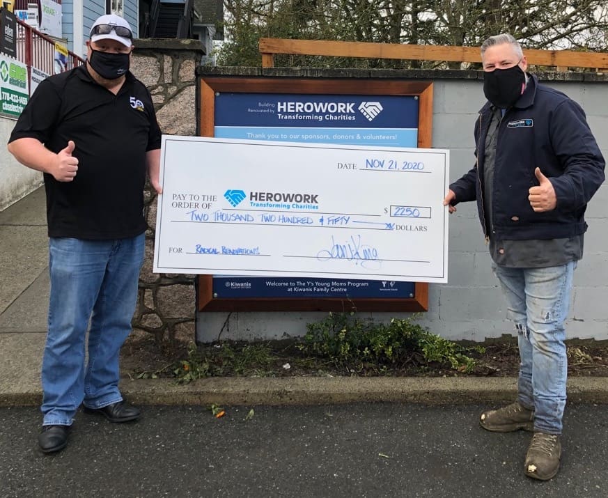 Jani-King of Vancouver Island makes donation to HeroWork